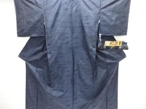 未使用品　家屋風景模様織り出し本場泥大島紬着物アンサンブル